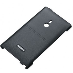 Coque arrière en cuir de luxe pour Nokia Lumia 800