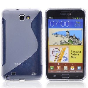 Coque silicone blanche (blanc) transparente pour Samsung Galaxy Note