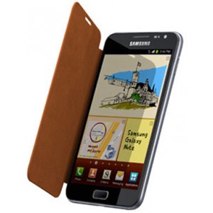 Etui marron camel clair origine pour Samsung Galaxy Note