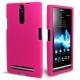 Silicone rose pour protection Sony Xperia S