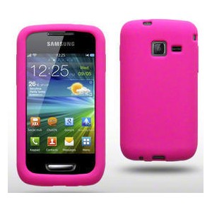 Silicone protection rose pour Samsung Wave Y