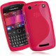 Coque silicone semi rigide rose transparente Blackberry Curve 9360