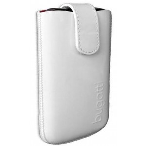 Etui Vertical Cuir Blanc Bugatti Taille XL