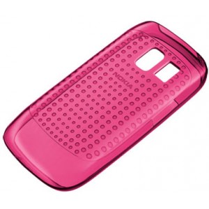 Coque en silicone rose d'origine Nokia Asha 302