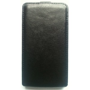 Etui rabat luxe noir marque Stax pour Sony Xperia S