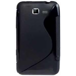 Coque silicone Samsung Galaxy Y pro B 5510 couleur noir.