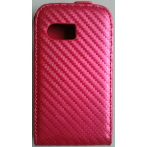 Housse rose Fuchsia style carbone pour Samsung Galaxy Y