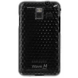 Silicone de Protection Samsung Wave M S7250 noire effet brillant
