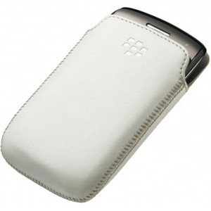 Etui vertical cuir blanc Origine BlackBerry 9380