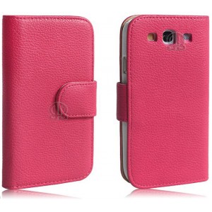 Housse portefeuille rouge pour Samsung Galaxy S3