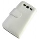 Etui blanc portefeuille Samsung Galaxy S3 - housse blanche