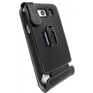 Housse Orbit flex Krussell Cuir Noir Samsung Galaxy S3 (clip ceinture)