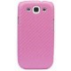 Coque effet carbone pour Samsung Galaxy S3 - couleur rose, noir ou blanche