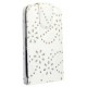 Etui strass diamants blanc pour Samsung Galaxy S3 - housse blanche