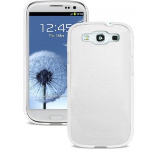 Coque métal Aluminium brossé blanche Samsung Galaxy S3