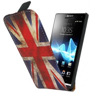 Housse/étui drapeau Angleterre Vintage pour Sony Xperia S