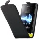 Etui cuir noir pour Sony Xperia U