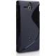 Coque/étui silicone noir de protection du Sony Xperia U