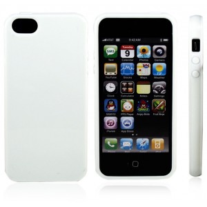 Coque protection blanche iPhone 5 en silicone