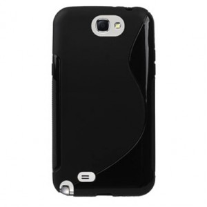 Coque noire silicone pour Samsung Galaxy Note 2