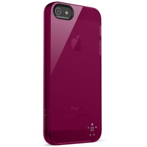 Coque BELKIN iPhone 5 semi-rigide rose Fushia transparente