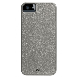 Coque Case mate paillette argent pour iPhone 5