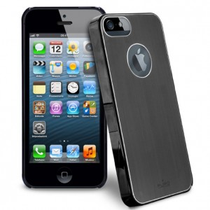 Coque protection rigide à dos renforcé Puro couleur noire pour iPhone 5