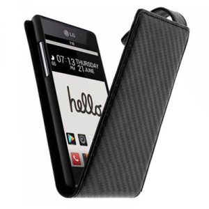 Housse carbone noir LG Optimus L7