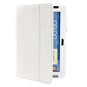 Etui Folio Support Samsung Note 10.1 Blanc