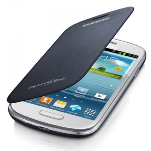 Etui à rabat origine Samsung Galaxy S3 mini I8190 bleu nuit