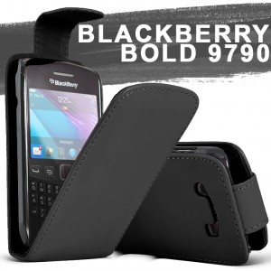 Etui à rabat noir pour BlackBerry Bold 9790