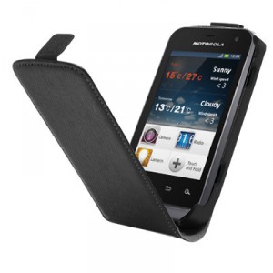 Etui cuir noir luxe pour le Motorola Defy Mini - 13,90€