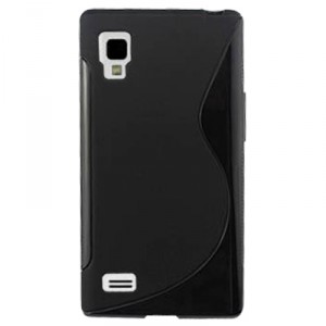 Coque étui en silicone noir pour LG Optimus L9