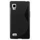 Coque étui en silicone noir pour LG Optimus L9