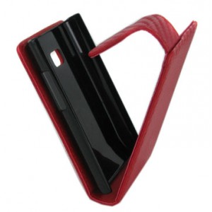 Housse rouge style carbone pour LG Optimus L3