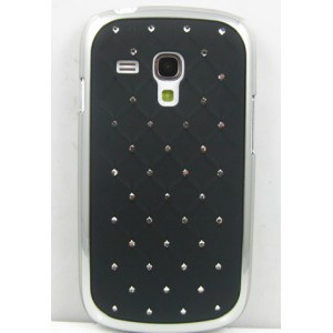 Coque noire dimants avec strass pour Samsung Galaxy S3 mini