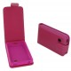 Housse rose fuchsia style carbone pour LG T385 wifi