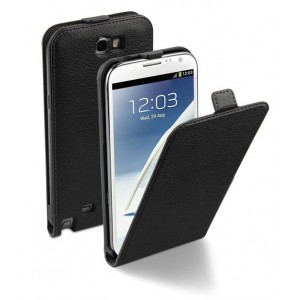 étui à rabat MOXIE luxe noir pour Samsung Galaxy Note 2