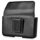 Housse luxe clip ceinture cuir noir Capdase pour Samsung Galaxy Note/Note 2 