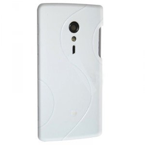 Coque anti-chocs de protection du Sony Xperia Ion - couleur blanc