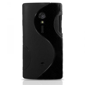 Coque noire pour Sony Xperia Ion - matière silicone.
