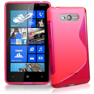 Coque de protection rose pour Nokia Lumia 820