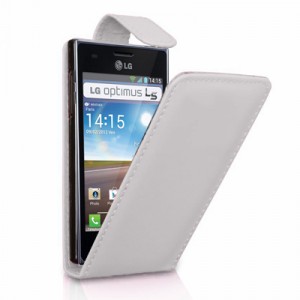 Etui coque couleur blanc pour LG Optimus L5