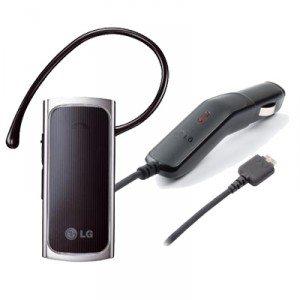 Kit Oreillette Bluetooth + Allume-cigares Origine LG/ 10.4g-10H en comm.