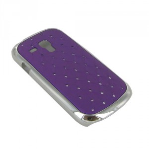 Coque strass diamants violet mauve pour Samsung Galaxy S3 mini