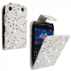 Etui/coque blanc strass pour Blackberry Curve 9320