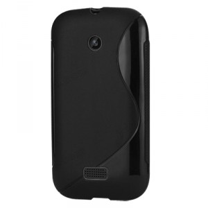 Coque de protection en silicone noire pour Nokia Lumia 510