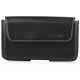 Etui clip ceinture cuir noir Capdase pour Samsung Galaxy S4 / S3 / HTC One / Sony Xperia Z 