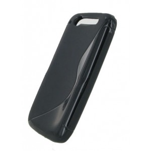 Coque en silicone noire pour Alcatel OT 997