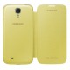 Housse coque intégrée Flip Cover Jaune d'origine Samsung Galaxy S4